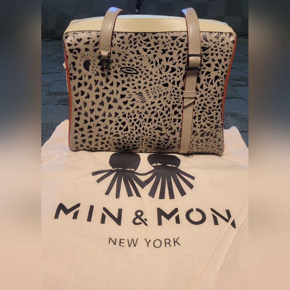 MIN & MON - Esther Tuffet Brown Satchel Bag - Retro Tiger